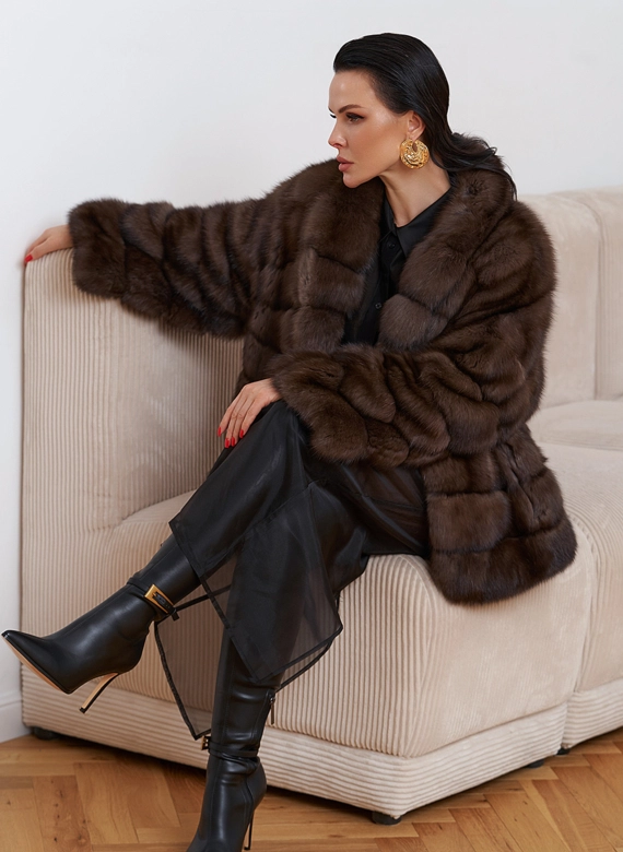 Куртка из баргузинского соболя фото