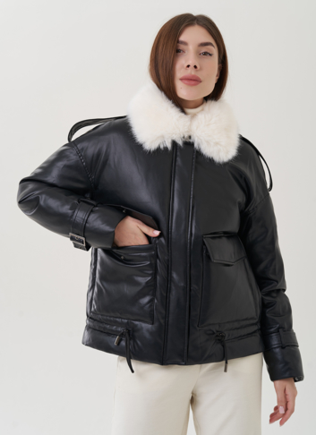 Куртка демисезонная из искусственной кожи