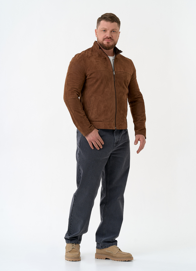 Мужская двухсторонняя куртка из натуральной замши модель № 32868 универмаг малина