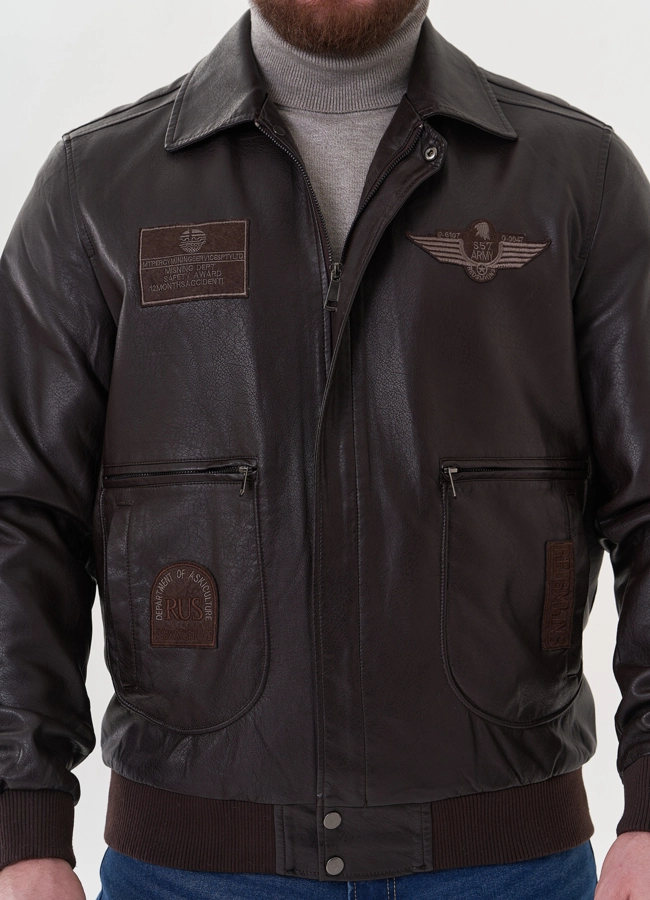 Мужская куртка из эко кожи модель № 26786 универмаг малина
