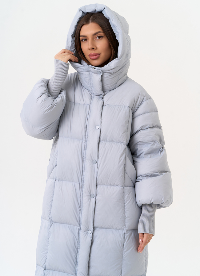 Женский пуховик с капюшоном модель № 31535 универмаг малина