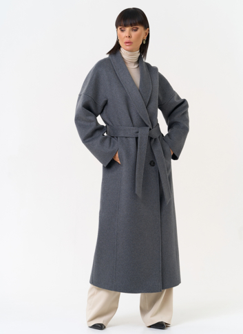 Женское пальто с воротником шаль