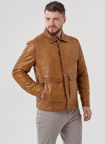 Мужская кожаная куртка 