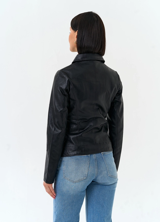 фото Женская куртка косуха из эко кожи модель № 33157