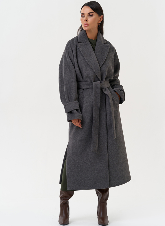 Женское пальто с поясом