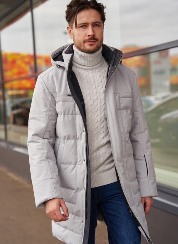 Пуховик мужской с капюшоном 