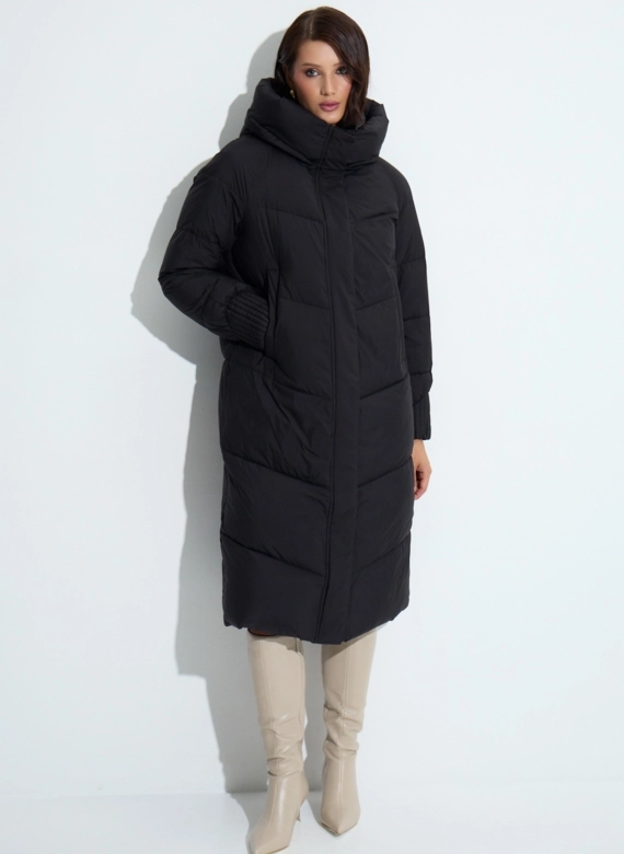 Женский пуховик с капюшоном фото