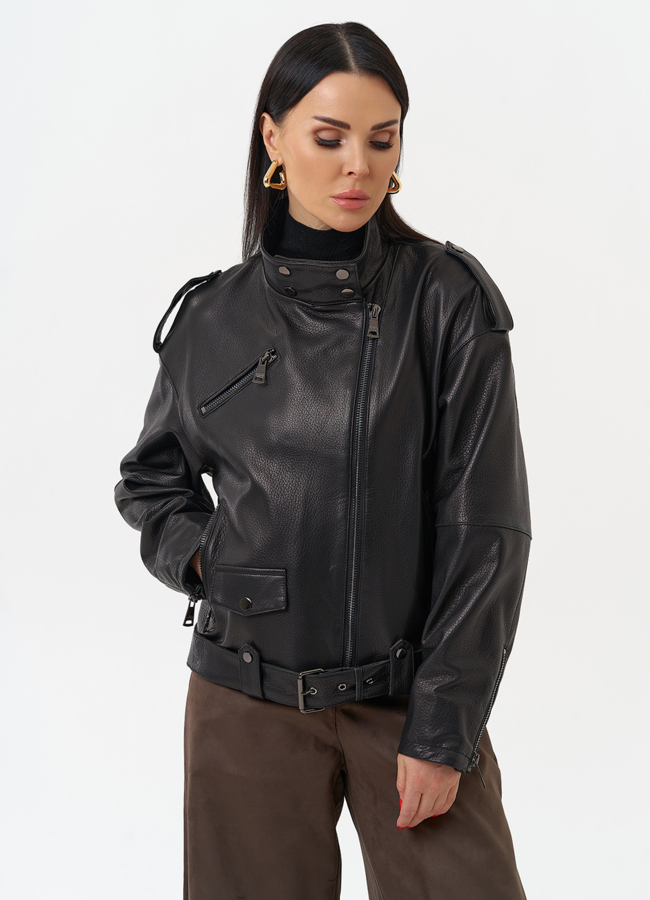 Куртка косуха из натуральной кожи модель № 30162 в кредит