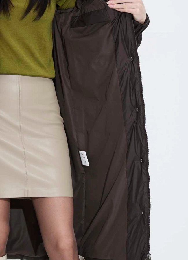 Женский пуховик с капюшоном модель № 33738 универмаг малина фото