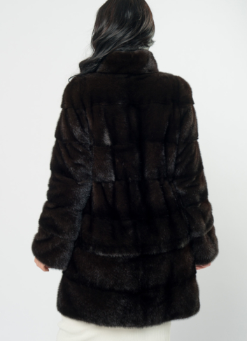 Поперечная шуба из норки