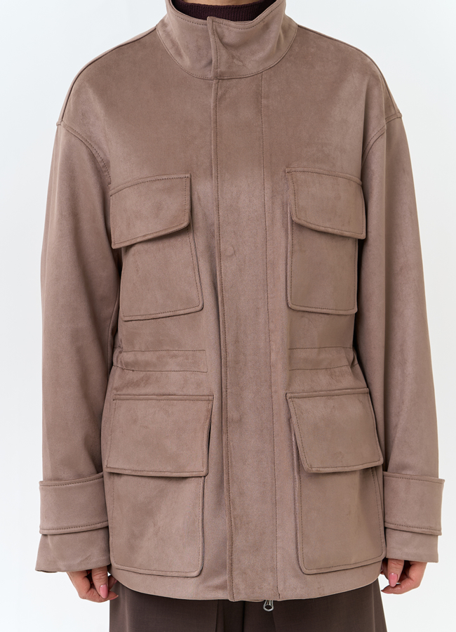 Женская куртка парка из эко замши  модель № 32734 универмаг малина