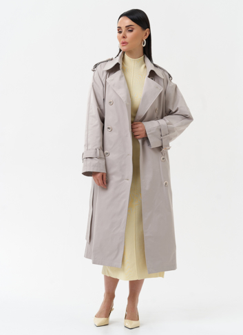 Женский плащ с английским воротником