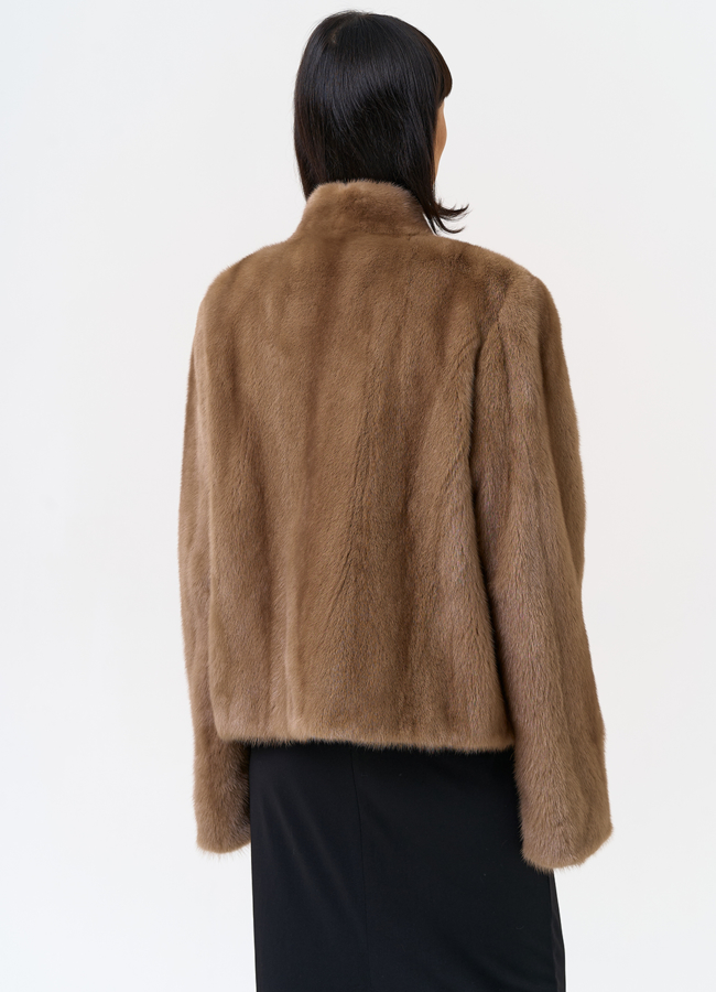 фото Укороченная шуба из меха норки  модель № 31600