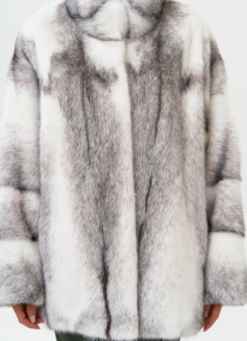 Коротка шуба из норки крестовки