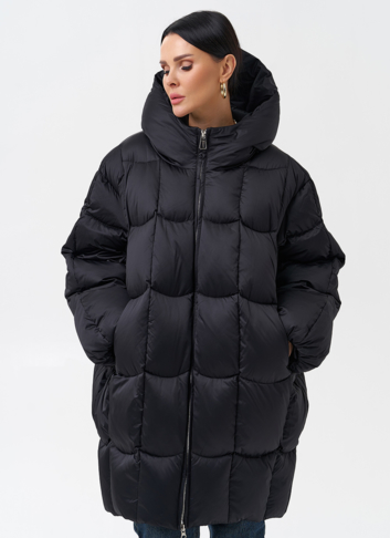 Женский пуховик с капюшоном 