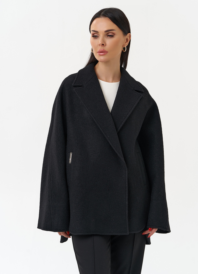 Укороченное пальто с английским воротником модель № 28419 универмаг малина