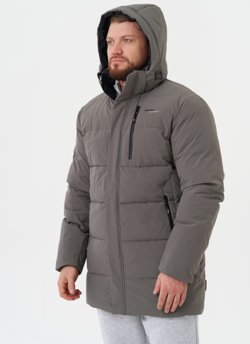 Зимний пуховик с капюшоном