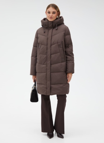 Пуховик женский с капюшоном