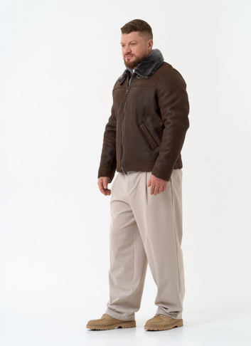 Мужская натуральная дубленка