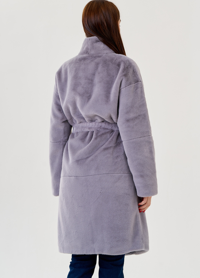 Женское пальто из искусственного меха  модель № 23528 универмаг малина