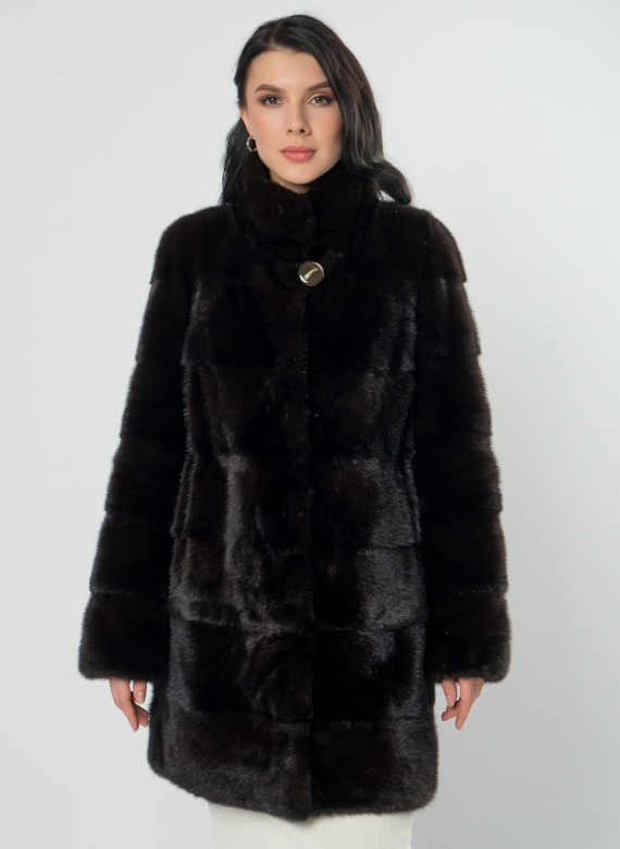 Поперечная шуба из норки