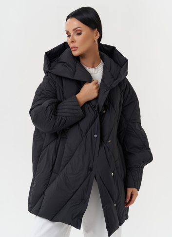 Стеганая куртка с капюшоном