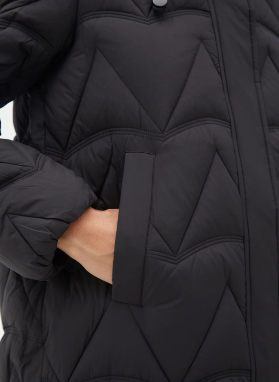 Женский пуховик черного цвета