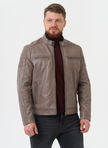 Кожаная "мото" куртка