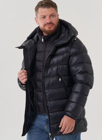 Мужской пуховик с капюшоном 