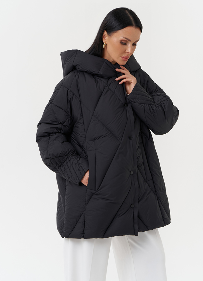 фото Стеганая куртка с капюшоном модель № 28819