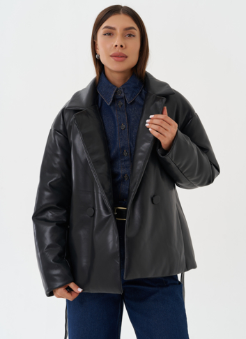 Утепленная куртка с эко мехом