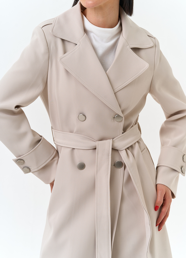 Женский плащ с поясом модель № 33095 универмаг малина