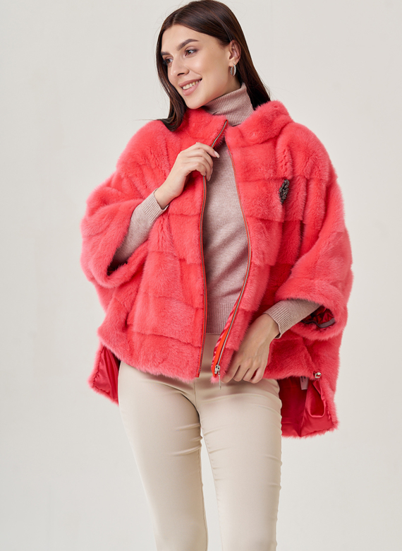 Шуба из норки оверсайз