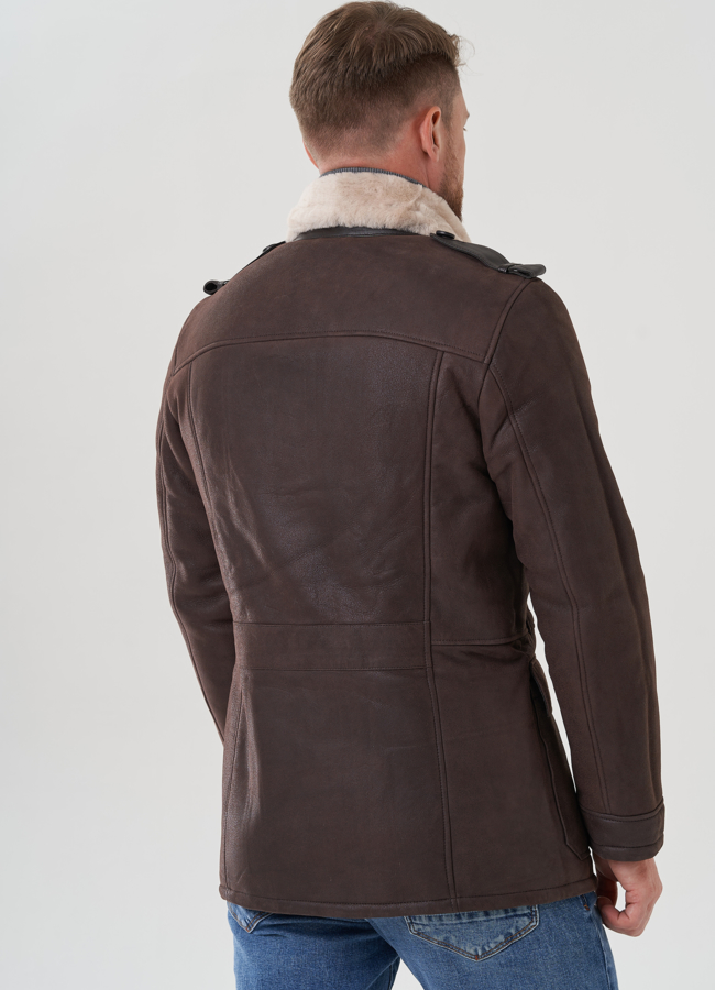 Мужская дубленка  модель № 81710 универмаг малина