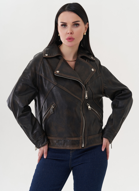 Куртка "косуха" из натуральной кожи