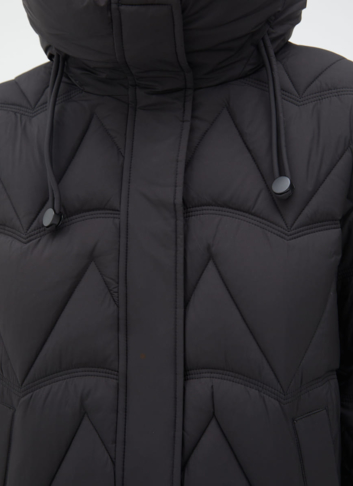Женский пуховик черного цвета