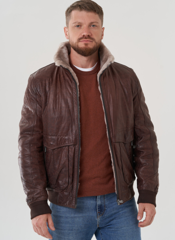 Мужская куртка из натуральной кожи 
