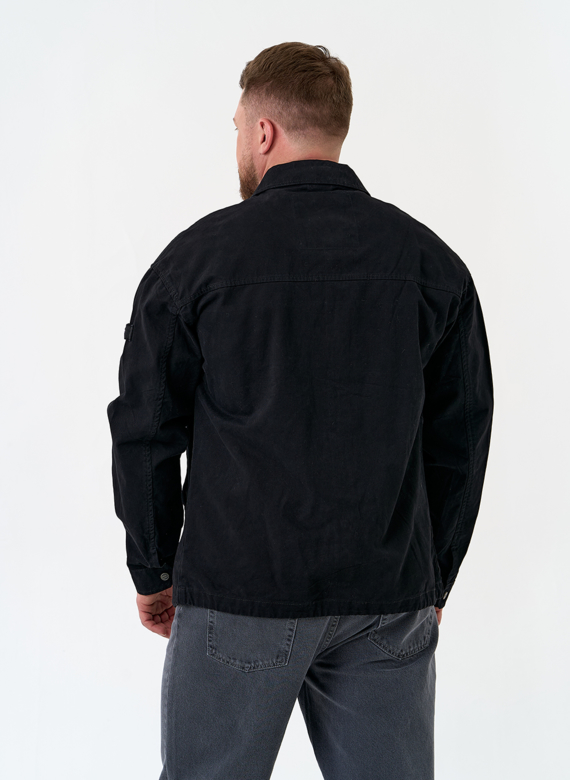 Мужская джинсовая куртка черного цвета