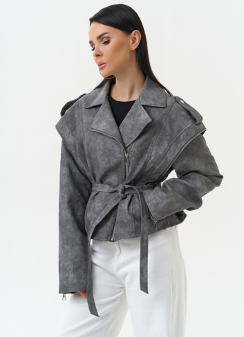 Куртка женская из эко кожи в стиле ретро