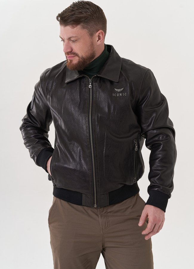 Мужская кожаная куртка 