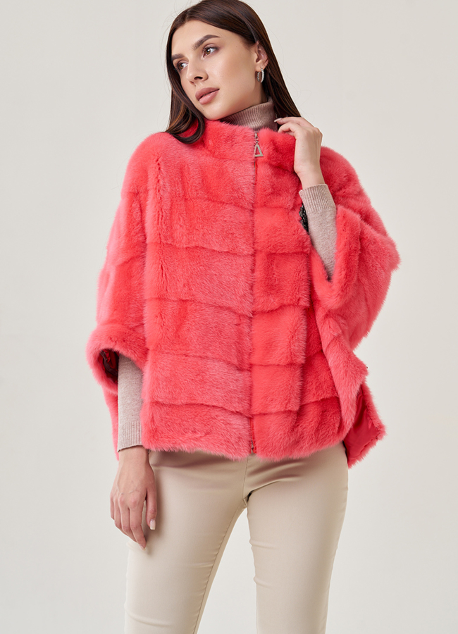 Шуба из норки оверсайз модель № 24749 универмаг малина